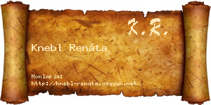 Knebl Renáta névjegykártya